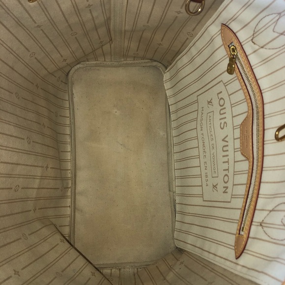 AUTH Louis Vuitton Azur Neverfull MM+RECEIPT - Picture 8 of 8